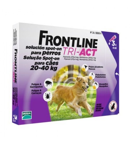 FRONTLINE TRI-ACT L 20-40KG (3 PIPETAS)